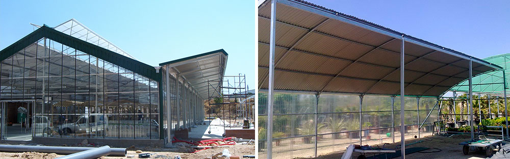 Porch and Marquees for greenhouses