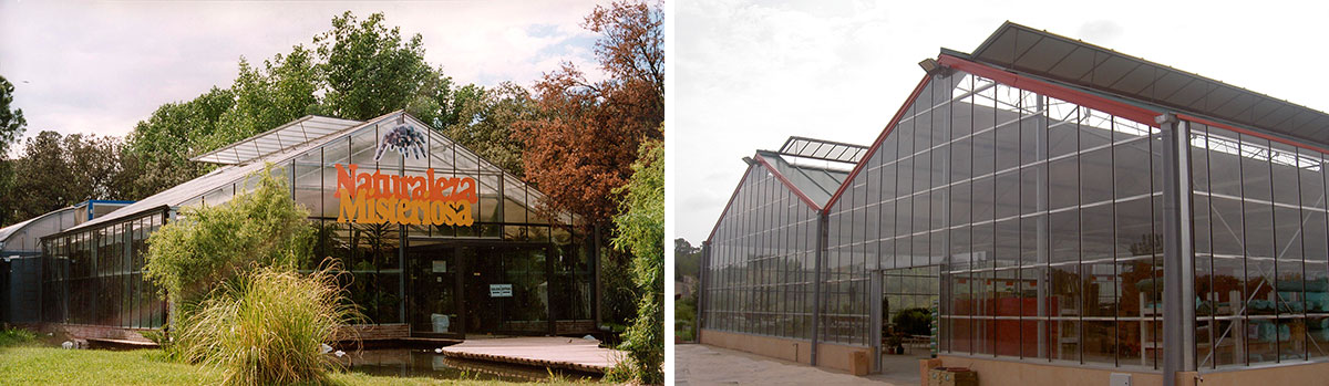 Wide-span greenhouses with simple and butterfly type zenith windows