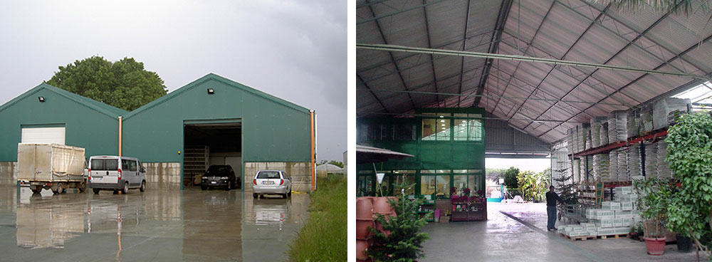 Warehouse with PW wide-span structures