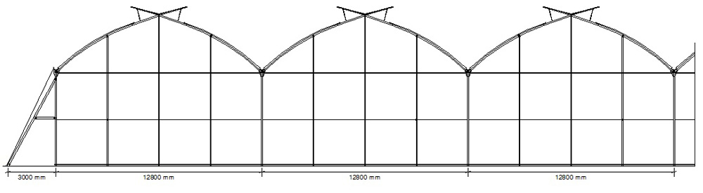 G–12’80x3 greenhouse model